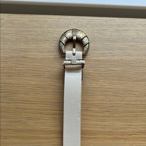Mango Cream Belt with Gold Buckle